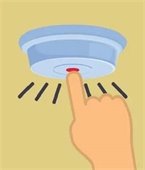 Test smoke alarms at least once a month by pushing the test button.