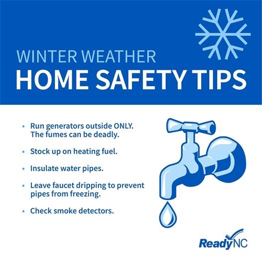 Home Winter Weather Safety Tips Graphic