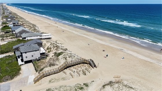 An aerial image of Hayman Blvd. Beach Access 