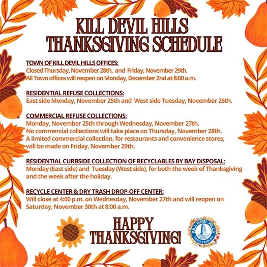 Thanksgiving Office & Refuse Schedules
