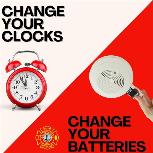 Daylight Saving Time begins Sunday, March 8, at 2 a.m. Remember to set your clocks forward one hour before going to bed and enjoy the longer, brighter days ahead.  This is also a great time to test your smoke alarms to make sure they are working properly and to replace the batteries if needed. Maintaining your smoke alarms is a simple step that can help protect your home and save lives.  Don’t forget to check your carbon monoxide detectors as well and replace their batteries if necessary.