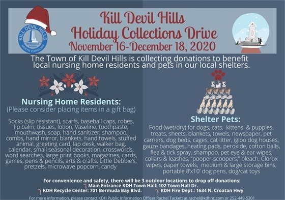Information on the Town's Holiday Collections Drive