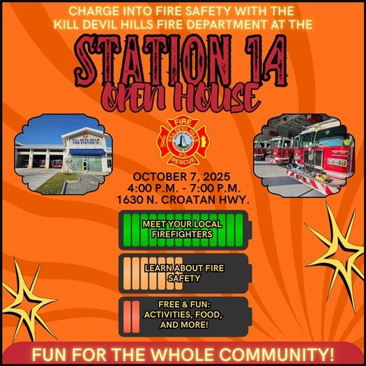 2025 Flyer for the Kill Devil Hills Fire Department Open House