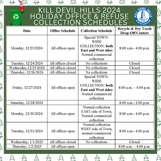 Holiday and Refuse Collection Schedules
