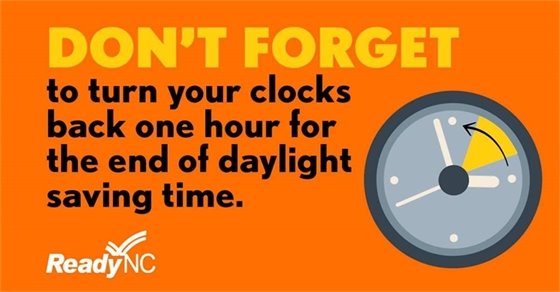 Set your clocks back before you go to bed on November 4th.  The Kill Devil Hills Fire Department advises everyone to use the time change as a reminder to check the batteries in your smoke detectors and carbon monoxide alarms.