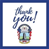 National Police Week 'thank you' graphic with the KDHPD seal