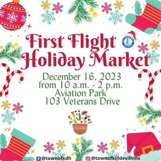 This Saturday (12/16) is your FINAL chance to come shop with us at the First Flight Holiday Market. We have an amazing lineup of vendors participating - you don’t to miss out!