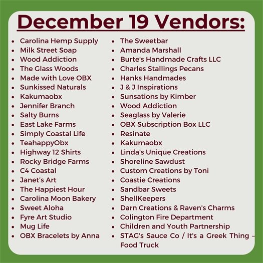 December 19 First Flight Holiday Market