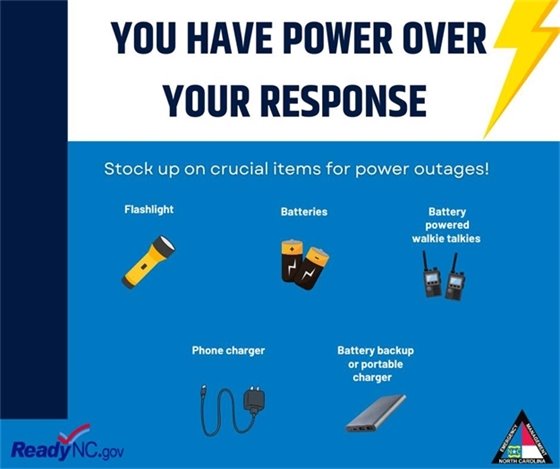 Preparing for power outages graphic