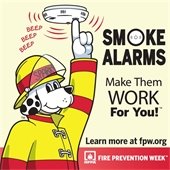Fire Prevention Week 2024 – Smoke Alarms: Make Them Work For You!  This year’s campaign strives to educate everyone about the importance of having working smoke alarms in the home