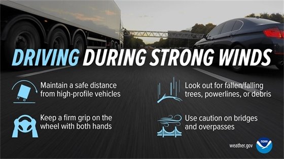Tips for driving safe during strong winds