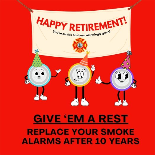 Smoke alarms are a key part of a home fire escape plan. When there is a fire, smoke spreads fast. Working smoke alarms give you early warning so you can get outside quickly. o	A closed door may slow the spread of smoke, heat and fire. Install smoke alarms in every sleeping room and outside each separate sleeping area. Install alarms on every level of the home.  o	Smoke alarms should be interconnected. When one sounds, they all sound.  o	Large homes may need extra smoke alarms. o	Test your smoke alarms at least once a month. Press the test button to be sure the alarm is working. o	Today’s smoke alarms will be more technologically advanced to respond to a multitude of fire conditions, yet mitigate false alarms. o	When a smoke alarm sounds, get outside and stay outside. o	Replace all smoke alarms in your home every 10 years.