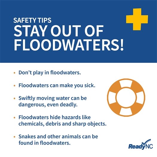 Stay out of flood waters
