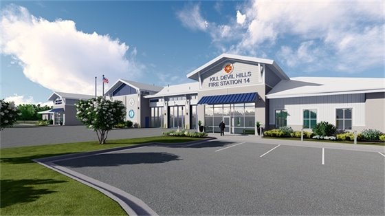 Rendering of new fire station 14