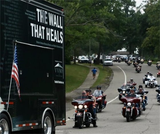 The Dare County Veterans Advisory Council encourages all Dare County residents and visitors to show their support to local veterans by greeting The Wall That Heals—a traveling three-quarter scale replica of the Vietnam Veterans Memorial in Washington, D.C., that tours the country—when it arrives in Dare County on Tuesday, November 14, 2023.   The trailer that transports The Wall That Heals throughout the country will be escorted by numerous Jeeps and approximately 400 motorcycles along U.S. Highway 64 from Columbia, through Manns Harbor and the Town of Manteo, to the Soundside Event Site in the Town of Nags Head, where it will then be set up and placed on display from Thursday, November 16, 2023 through Sunday, November 19, 2023. 