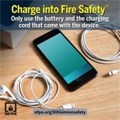 Charge into Fire Safety Graphic 