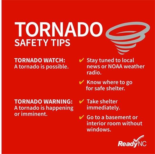 Tornado Safety tips