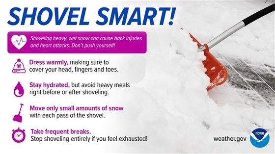 Safety tips for shoveling snow