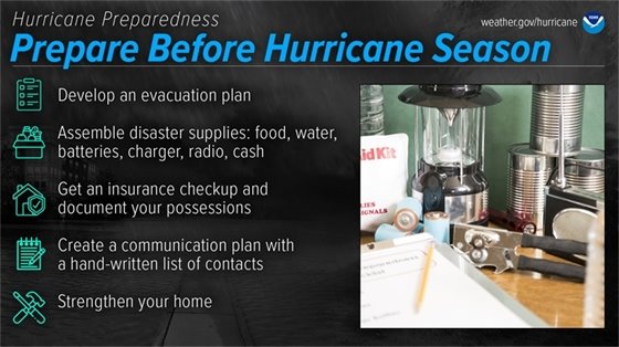 The best time to prepare for hurricanes is BEFORE hurricane season begins. Avoid having to rush through potentially life-saving preparations by waiting until it’s too late. Get your disaster supplies while the shelves are still stocked, and get that insurance checkup early, as flood insurance requires a 30-day waiting period.