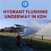 The Kill Devil Hills Public Services Department fire hydrant flushing program is underway and will last approximately until Friday, November 17, 2023.  Customers may experience a momentary loss of water pressure or temporary water discoloration and should check the color of the water prior to washing clothing. To find out if flushing is occurring in a specific area, please call the Kill Devil Hills Public Services Department at (252) 480-4080.
