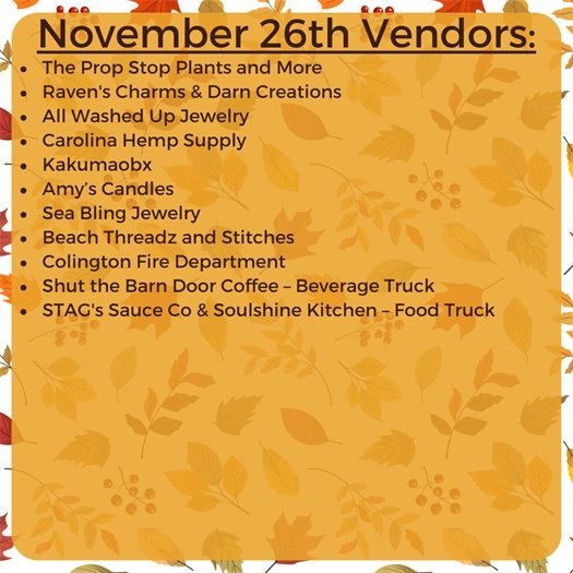 First Flight Holiday Market - November 26 Vendors