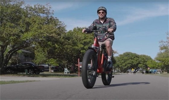 Photo on someone riding an E-bike