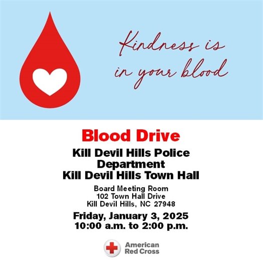 You can save lives. Every 2 seconds someone in the U.S. needs blood. Resolve to help others in 2025 – give blood with the American Red Cross! January is National Blood Donor Month, the perfect time to make a lifesaving donation. Please consider donating blood at the Police Department's upcoming blood drive on Friday, January 3, 2025.