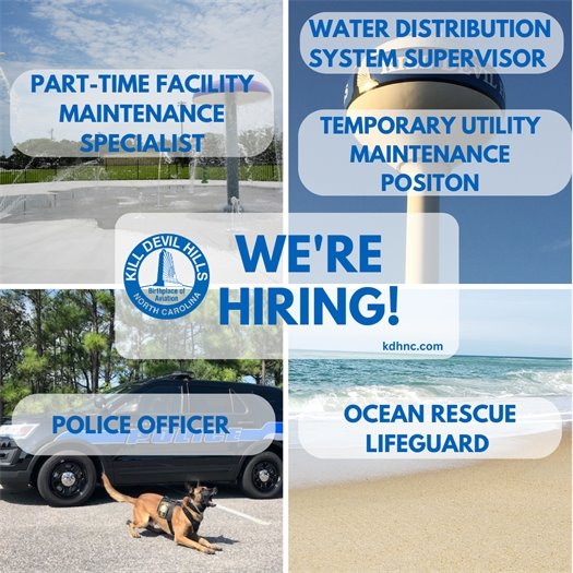 Visit kdhnc.com for a list of employment opportunities with the Town