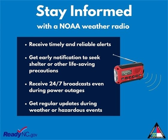 Stay Informed with weather radios graphic