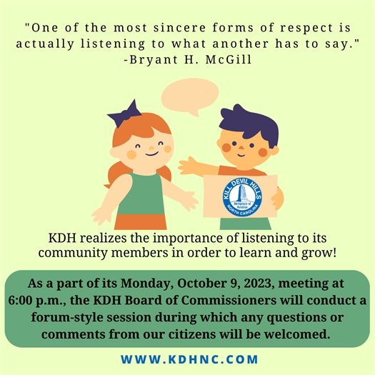 Board of Commissioners Public Forum 10/9/23